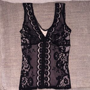 Elegant Black Lace Sleeveless Top